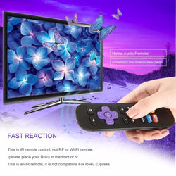 6 Channel Shortcut 6 Keys Buttons Replacement IR Infrared Remote Control for ROKU 1 2 3 4 LT HD XD XS Streaming Player